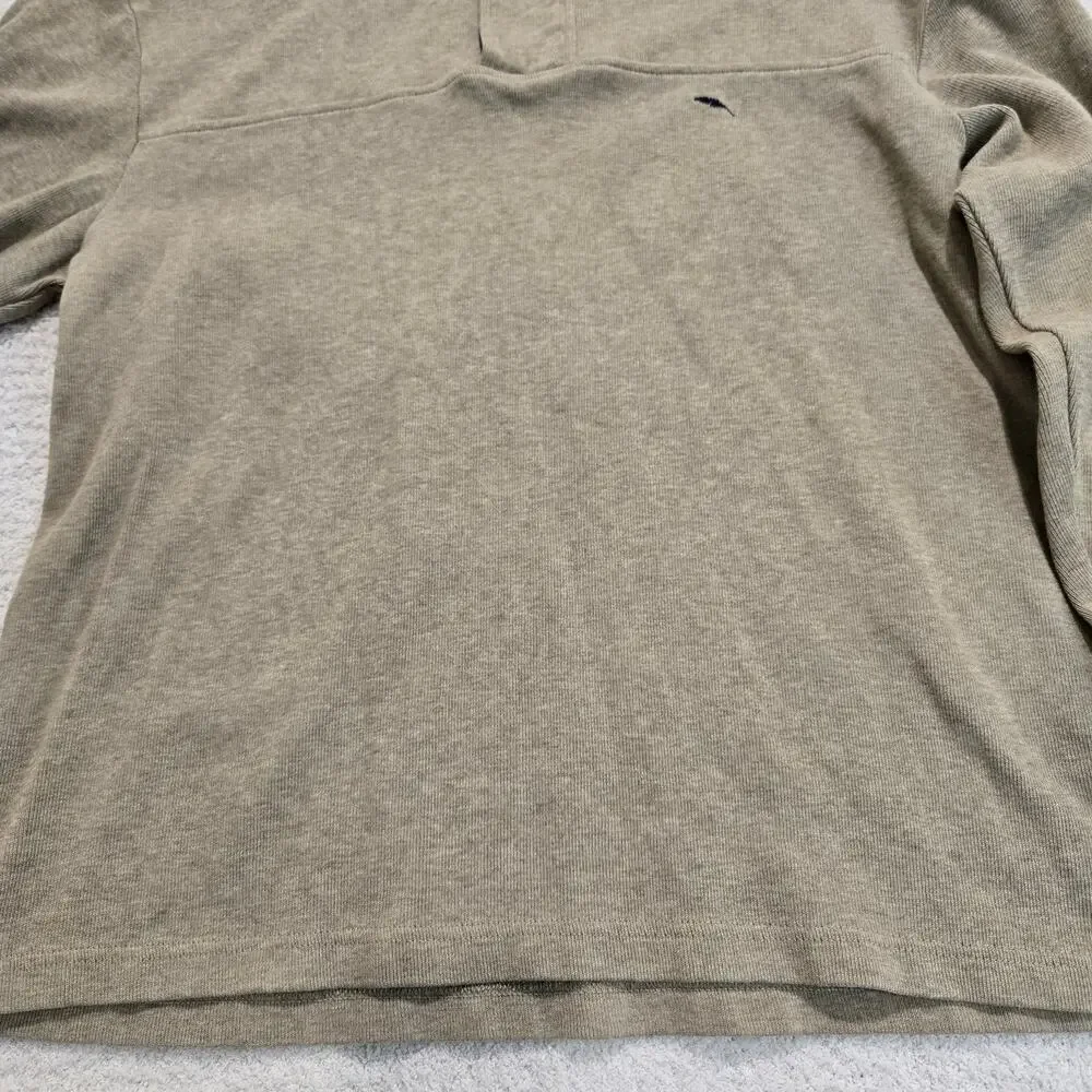 Bob Timberlake Sweater Men's L 1/4 zip Long Sleeve Pullover Heather Brown